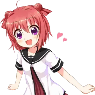 ♥️ Anime, Menina, Bonita, Mangá, Kawaii, Uniforme escolar, Corações telegram sticker