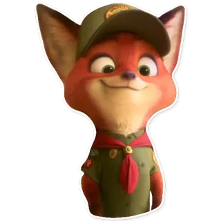 😏 Nick Wilde Zootopia zorro, dibujos animados, personaje, zootopia, nick wilde telegram sticker
