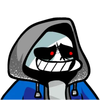 🆙 Sans Undertale sans, undertale, character, hoodie, cartoon whatsapp sticker