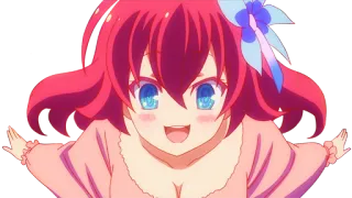 😄 Stephanie Dola No Game No Life Anime, Słodkie, Dziewczyna, Rude włosy, Niebieskie oczy, No Game No Life, Stephanie Dola telegram sticker