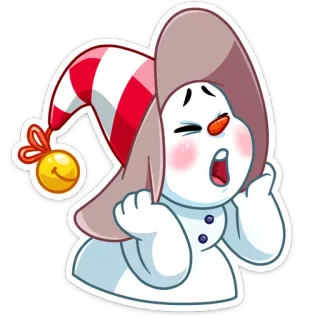 😭 Muñeco de nieve, Dibujos animados, Invierno, Lindo, Nieve, Vacaciones whatsapp sticker