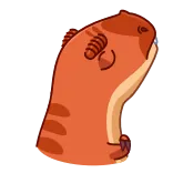 ☹️ dinosaur, t-rex, cartoon, orange, animal telegram sticker