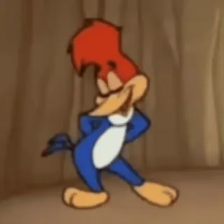 😏 Woody Woodpecker kreskówka, animacja, ptak, Woody Woodpecker whatsapp sticker