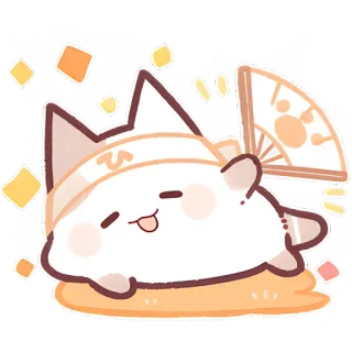 🪭 かわいい, 猫, ステッカー, kawaii, 動物, ファン whatsapp sticker