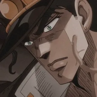 🐬 Jotaro Kujo JoJo's Bizarre Adventure アニメ, ジョジョの奇妙な冒険, 承太郎, 空条承太郎 telegram sticker