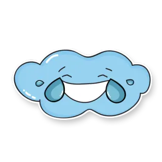 😂 wolke, emoji, lachen, weinen, gesicht, himmel, wetter whatsapp sticker