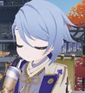 ☕ Ayato Genshin Impact Anime, Chibi, Genshin Impact, Ayato, Videogioco, Carino telegram sticker