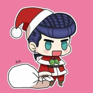 🎅 Anime, Noël, Dessin animé, Personnage, Père Noël, Chibi, Fête, Mignon whatsapp sticker