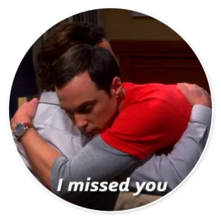 😢 I missed you extraño, abrazo, cariño, amistad, saludo whatsapp sticker