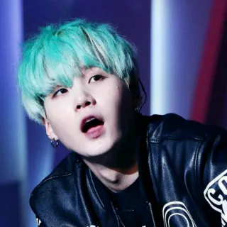 😳 Suga K-Pop, BTS, Min Yoongi, cantante, celebrità, artista telegram sticker