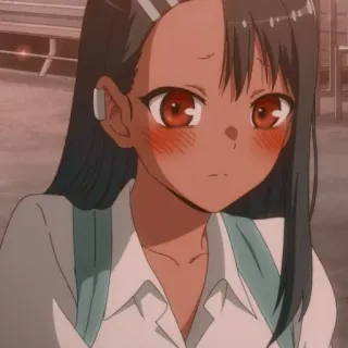 😳 Nagatoro Don't Toy with Me, Miss Nagatoro anime, nagatoro, anime girl, cute, manga, kawaii telegram sticker