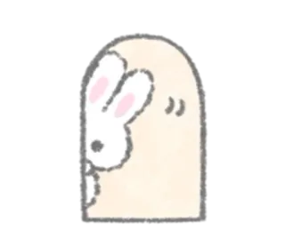 🐈 lapin, mignon, sticker, kawaii, dessin animé, animal telegram sticker