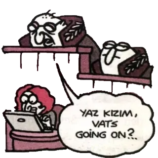 🤔 YAZ KIZIM, VATS GOING ON?. telegram sticker