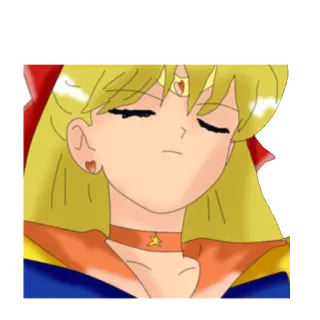 😑 Sailor Venus Sailor Moon Anime, Manga, Dessin animé, Sailor Venus, Sailor Moon, Fille, Blonde whatsapp sticker