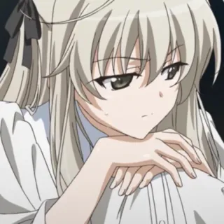 🧁 anime, girl, manga, blonde hair telegram sticker