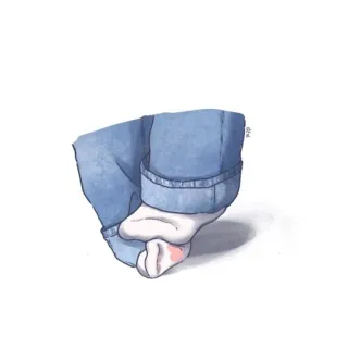 🐰 발, 발, 양말, 청바지, 의류, 일러스트 telegram sticker