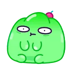 🤢 Blob, Grün, Süß, Cartoon, Figur, Lustig telegram sticker