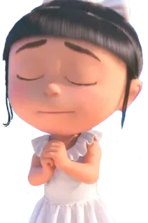 🙏 Agnes Despicable Me agnes, moi moche et méchant, dessin animé, personnage, fille, mignon, film telegram sticker