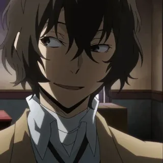 ✨ Osamu Dazai Bungou Stray Dogs อนิเมะ, ตัวละคร, ภาพเหมือน, ดาไซ telegram sticker