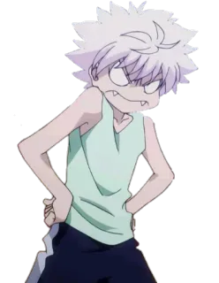 😡 Killua Zoldyck Hunter x Hunter アニメ, キルア, Hunter x Hunter, 怒り, 漫画 telegram sticker