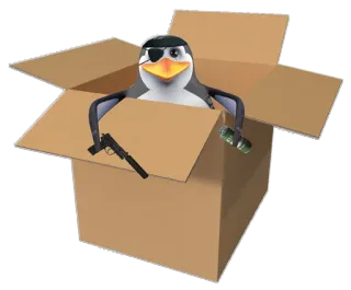 3D stock penguins telegram stickers