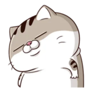 😑 猫, ステッカー, 動物, 漫画, 絵文字, 可愛い telegram sticker