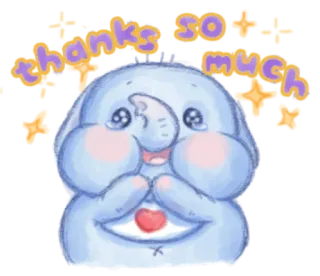 🍯 thanks so much Elefant, süß, danke, funkeln, animiert telegram sticker