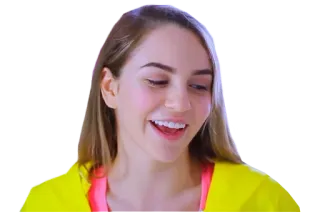 😀 mulher, pessoa, sorrindo, retrato, feminino, humano telegram sticker