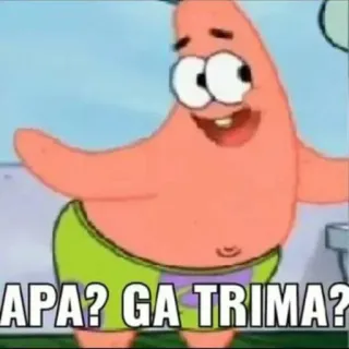😁 Patrick Star SpongeBob SquarePants APA? GA TRIMA? telegram sticker
