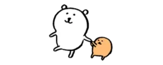 👑 bear, animal, cute, cartoon, kawaii, friendship telegram sticker