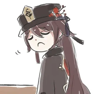 🥡 Hu Tao Genshin Impact Anime, Genshin Impact, Hu Tao, Video game, Triste, Fofo telegram sticker