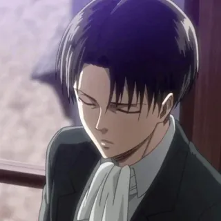 🖤 Levi Ackerman Attack on Titan Anime, Attack on Titan, Levi Ackerman, Kapitein Levi, Manga, Shingeki no Kyojin telegram sticker