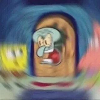 😱 Squidward SpongeBob SquarePants сквидвард, спанч боб, мультфильм, nickelodeon, мем telegram sticker