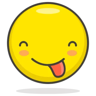 😛 Emoji, Faccina, Linguaccia, Divertente, Carino, Sticker telegram sticker