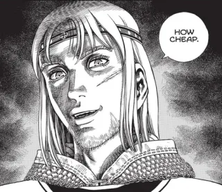 😒 HOW CHEAP. manga, comic, man, face, speech bubble telegram sticker