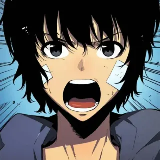 🔥 Anime, Personaje, Enojado, Gritando, Masculino telegram sticker
