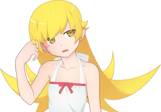 🙄 Shinobu Oshino Monogatari Anime, Personagem, Shinobu Oshino, Monogatari, Fofa, Loira, Garota telegram sticker