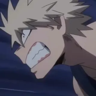 ☠ Katsuki Bakugo My Hero Academia Anime, Katsuki Bakugo, My Hero Academia, Enojado, Shonen, Dibujos animados, Manga, Héroe telegram sticker