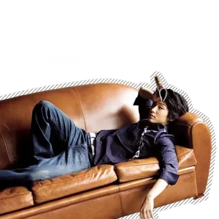 😴 ผู้ชาย, โซฟา, ผ่อนคลาย, คน, นอน whatsapp sticker