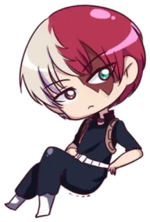 😒 Shoto Todoroki My Hero Academia Anime, My Hero Academia, Shoto Todoroki, Manga, Postać, Fanart telegram sticker