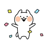 🥳 mèo, lễ kỷ niệm, hoa giấy, vui vẻ, dễ thương, hoạt hình telegram sticker