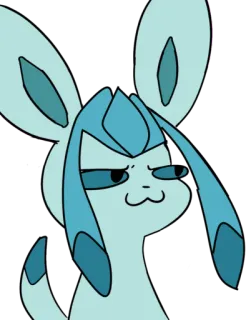 😼 Glaceon pokemon, glaceon, tipo gelo, criatura, desenho animado telegram sticker
