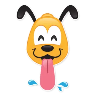 😝 Pluto cartoon, dog, animal, pluto, disney telegram sticker