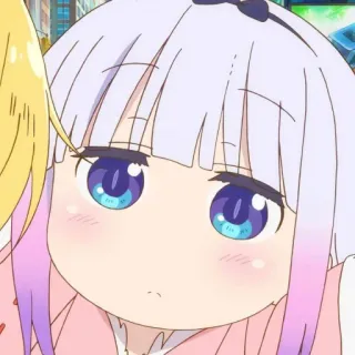 ☁️ Kanna Kamui Miss Kobayashi's Dragon Maid Anime, Kanna Kamui, Dragon Maid, Carino, Kawaii, Sticker, Manga telegram sticker