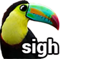👽 sigh Tukan, Vogel, Seufzer, Tier, Tropisch telegram sticker