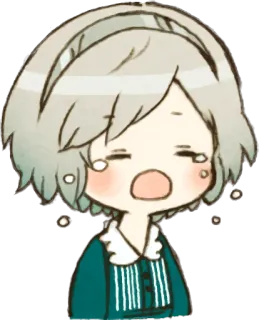 😭 грустный, плачущий, аниме, чиби, мультфильм, эмоции telegram sticker