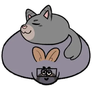 🥞 แมว, การ์ตูน, สัตว์, น่ารัก, สติกเกอร์, สัตว์เลี้ยง telegram sticker