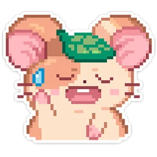 🐹 ハムスター, ピクセルアート, かわいい, 動物, ステッカー, 可愛い telegram sticker