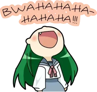 😂 BWAHAHAHA-HAHAHA!!! Anime, Risada, Rindo, Engraçado, Bwahaha, Desenho animado whatsapp sticker