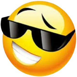 😎 emoji, smiley, sunglasses, cool, yellow, face telegram sticker